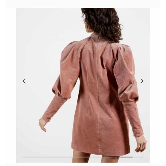 Ted Baker Tipto Exaggerated Long Sleeves Corduroy Mini Dress Size 1 US 4 - Picture 3 of 13